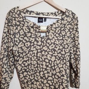 Tan and black long sleeved Rafaella